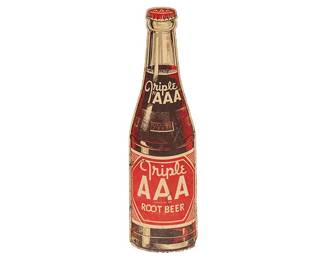 Vintage Triple AAA Root Beer Tin Advertising Sign