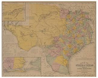 Map of the State of Texas from the Lastest Authorities