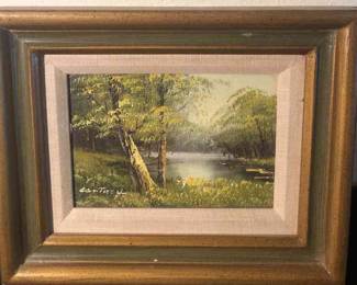 Artist Signed Painting Of River