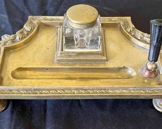 Brass Inkwell