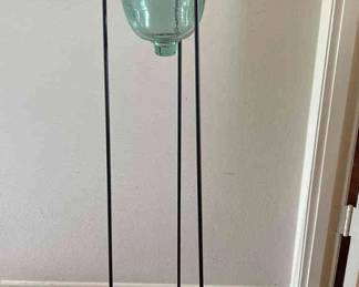 Glass Rod Iron Candle Holder