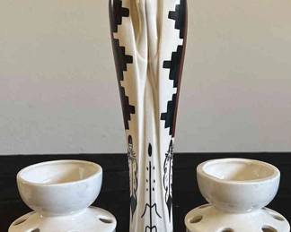 Signed Porcelain Statue More