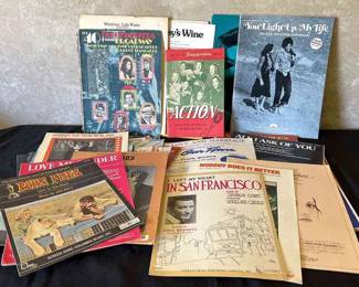 Vintage Music Sheets From Movies, Boradway More 