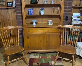 50s Maple Hutch and Chairs