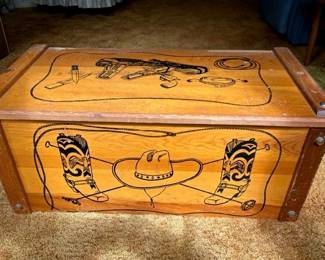 Super old Toy Chest, kept inside, excellent condition.
