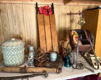 Vintage Tractor Seat, tools 