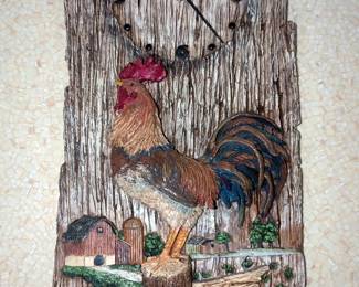 Wall Decor, Including Letter And Key Holder, Rooster Clock, Bird Cage Decor, Frog And Mushroom Framed Candle Wicking, And Cast Resin Wreath