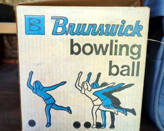 Brunswick Bowling Ball DC2245, In Original Box, And Tiara Zipper Bowling Ball Bag