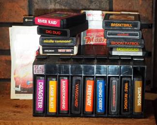 Vintage ATARI Games, Including Missile Command, Donkey Kong, Frogger, Combat, And More, Total Qty 17