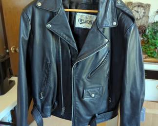 Men's Open Road Leather Jacket, Size Medium