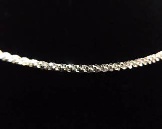 NEW .925 Sterling Silver VERY Long Unique Chain Link Necklace
