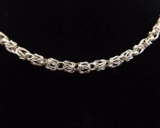 NEW .925 Sterling Silver Thicker Textured Chain Link Necklace
