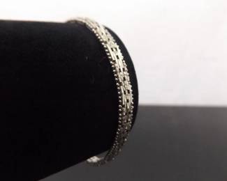 .925 Sterling Silver Thicker Arrow Weave Bracelet
