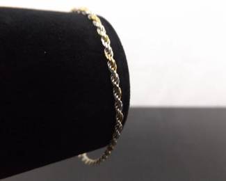 .925 Sterling Silver and Vermeil Duotone Bracelet

