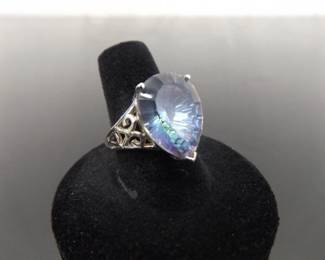 .925 Sterling Silver Alexandrite Ring Size 8.25
