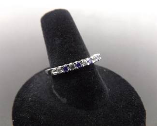 .925 Sterling Silver Amethyst Ring Size 8
