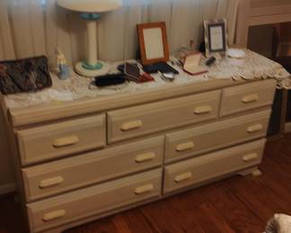 Whitewashed chest of drawers 40.00
