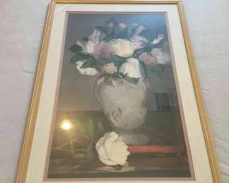 Flowers In Vase Framed Art