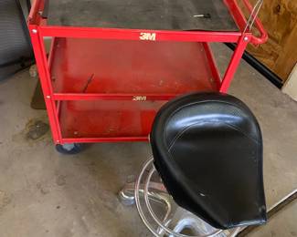 Garage Stool And 3M Cart