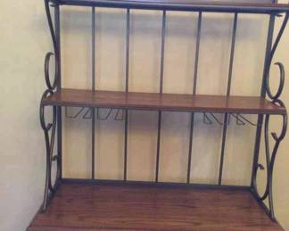 Nice Wood Metal Bakers Rack