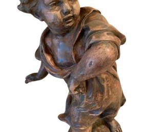 Garden Cherub/statute. Heavy! Dimensions: Height 26" x width 11". 