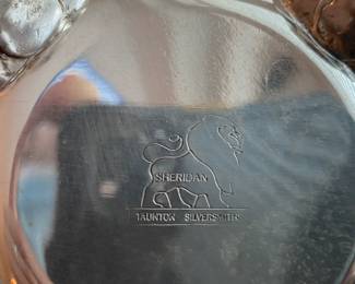 7-piece silver plated coffee/tea set with tray by Sheridan Taunton Silversmiths. 