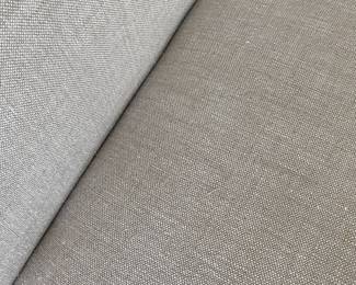 Williams Sonoma Fitzgerald Bench from their timeless current collection. Upholstered in neutral linen. WS retail price is $1,600 with order wait time next year.  Dimensions: Width 75" x depth 26" x height 35". In very good condition.  