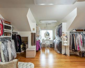 Pretty white painted vanity or dressing/make up table with mirror and drawers. 