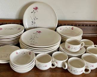Vintage Franciscan Color Seal Duet Rose Incomplete Dinner Set