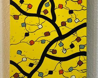 Original R.W. Bonner " The Last Lellow" Canvas Painting