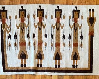 60" X 27" Cotton Mexico Pictorial 6 Figure Rug