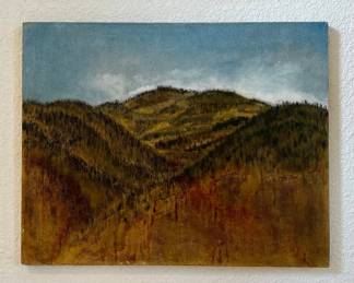 Original Mountain Landscape Oil On Canvas (as Is)