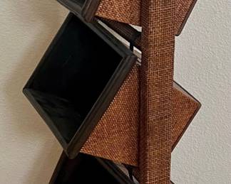 41" Brown Rattan 3 Tier Organizer