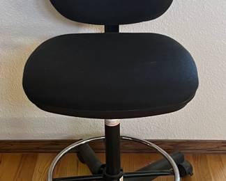 Black Material Adjustable Height Office Chair