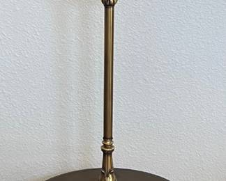 MCM Brass And Wood Pineapple Motif Standing Table Lamp