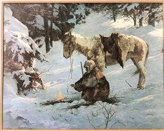 Signed Howard Terpning Framed Art Print, Limited Edition 633/1000