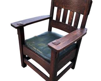 Arts & Crafts Mission Oak Armchair