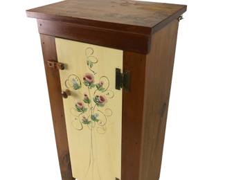 Vintage Country Hand Painted Wood Cupboard