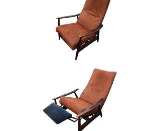 Mid-Century Recliner Chair, Milo Baughman Style