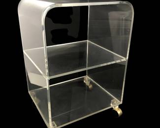 Clear Acrylic Rolling Cart
