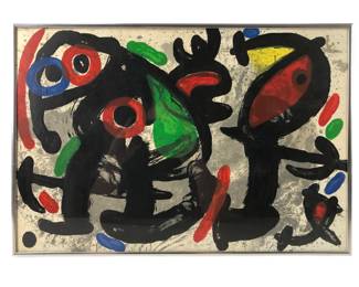 Joan Miro Original Color Lithograph, For Derriere Le Miroir, Mourlot 672