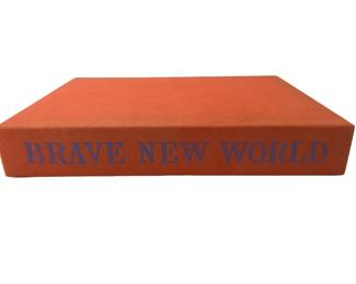 Brave New World Hardcover Book With Case By Aldous Huxley, Copyright 1974, Signed By Illustrator