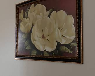 Large flower wall print frame