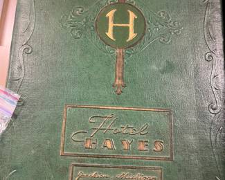 Jackson history menu from hotel Hayes 