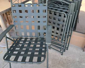 Much outdoor. Metal folding chairs