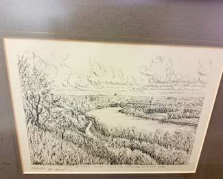 Al Kost 164/250 "A View of Saint Joseph from the Overlook at Wyeth Park