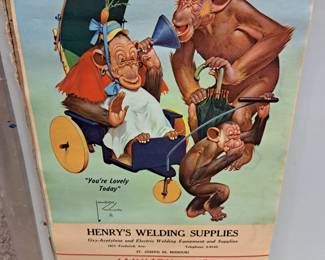 1947 complete Lawson Wood "Henry's Welding Supplies 1611 Frederick St. Joseph Mo " Thank you again for attending our sales, we do appreciate your support.  Randy and Donna Klein and The Pen and Pencil Team 