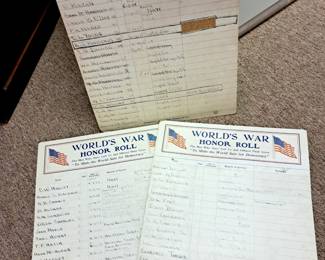 WWI Honor Roll of local veterans