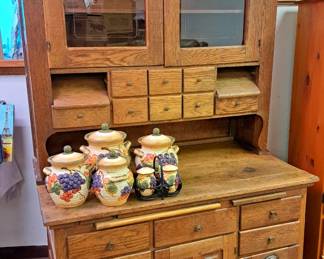 Unique antique oak kitchen cabinet