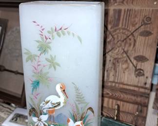 Frosted glass vase